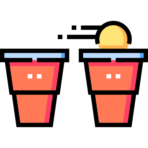 Beer pong Detailed Straight Lineal color icon
