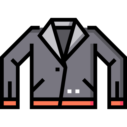 chaqueta de cuero Detailed Straight Lineal color icono