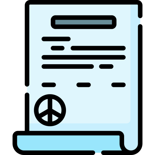 平和条約 Special Lineal color icon