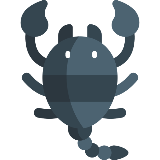 Скорпион Kawaii Flat иконка