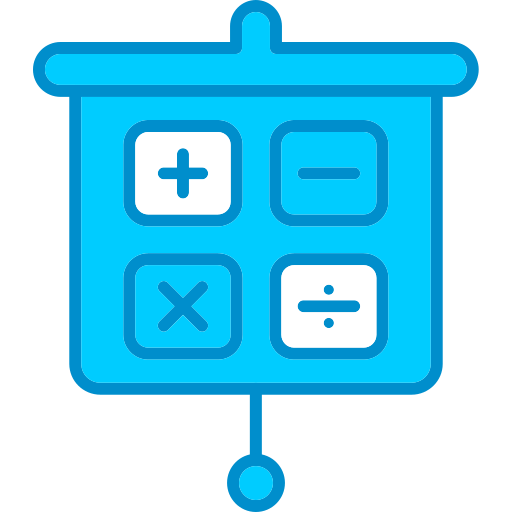 Calculation Generic Blue icon