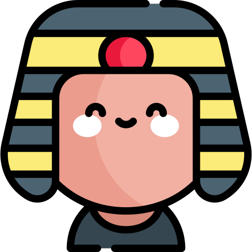 Pharaoh Kawaii Lineal color icon
