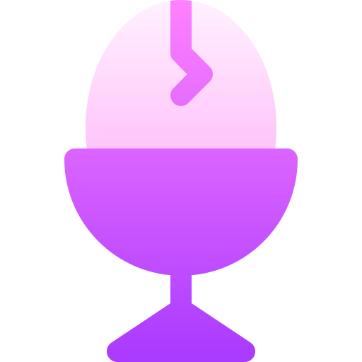 ugotowane jajko Basic Gradient Gradient ikona