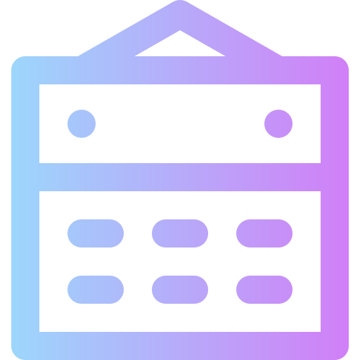 calendario Super Basic Rounded Gradient icono