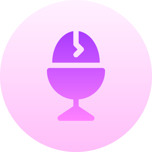 ugotowane jajko Basic Gradient Circular ikona