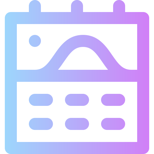 kalendarz Super Basic Rounded Gradient ikona