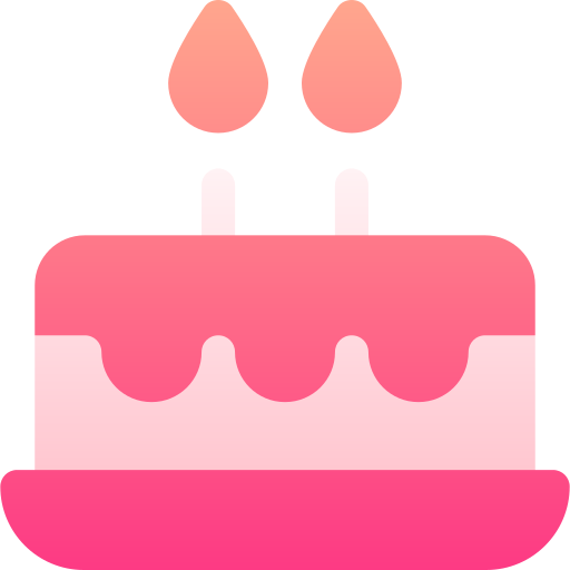 tort urodzinowy Basic Gradient Gradient ikona