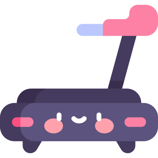 Treadmill machine Kawaii Flat icon