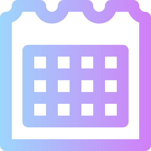 calendario Super Basic Rounded Gradient icono