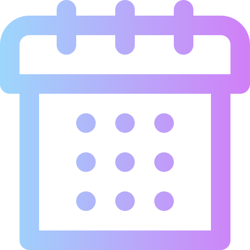 kalender Super Basic Rounded Gradient icoon
