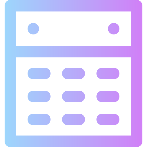 calendario Super Basic Rounded Gradient icono