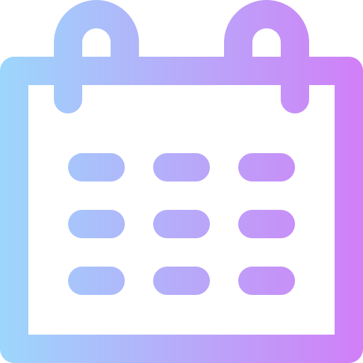 Calendar Super Basic Rounded Gradient icon