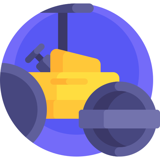 Road roller Detailed Flat Circular Flat icon