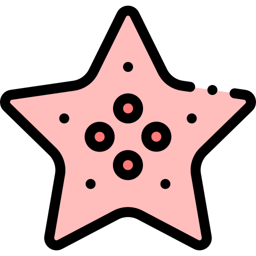 estrela do mar Detailed Rounded Lineal color Ícone