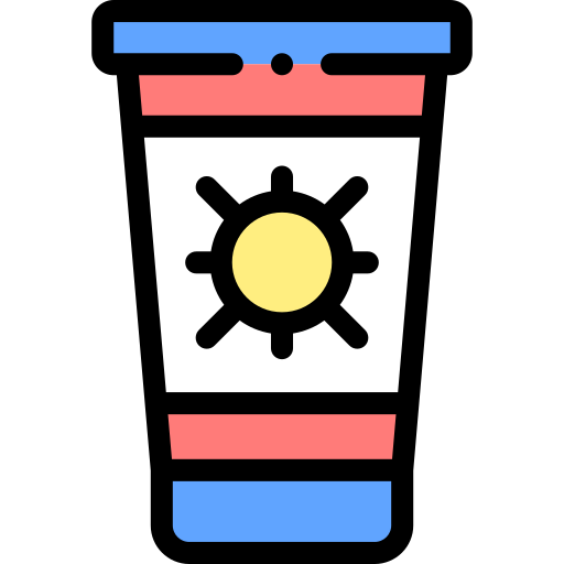 자외선 차단제 Detailed Rounded Lineal color icon