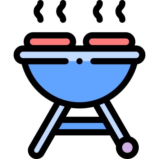 Bbq Detailed Rounded Lineal color icon