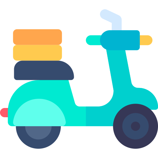 Delivery moto Basic Rounded Flat icon