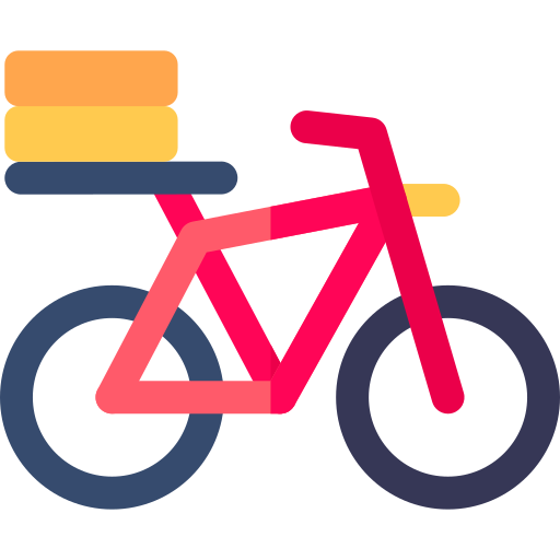 bicicleta de reparto Basic Rounded Flat icono