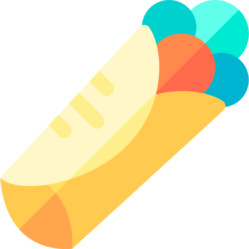 burrito Basic Rounded Flat ikona