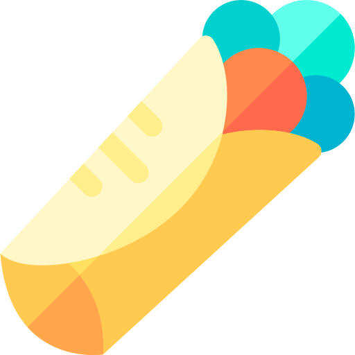 burrito Basic Rounded Flat icono