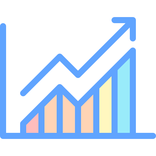 Bar chart Detailed color Lineal color icon