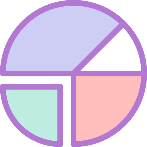 cirkeldiagram Detailed color Lineal color icoon