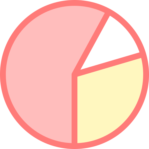 Pie chart Detailed color Lineal color icon