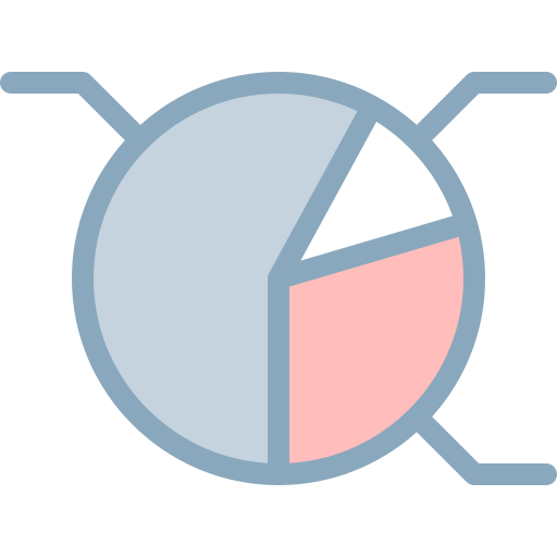 gráfico circular Detailed color Lineal color icono