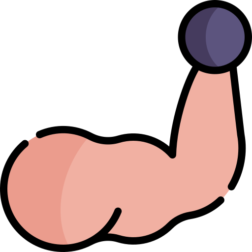 근육 Kawaii Lineal color icon