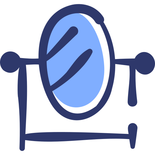 거울 Basic Hand Drawn Lineal Color icon