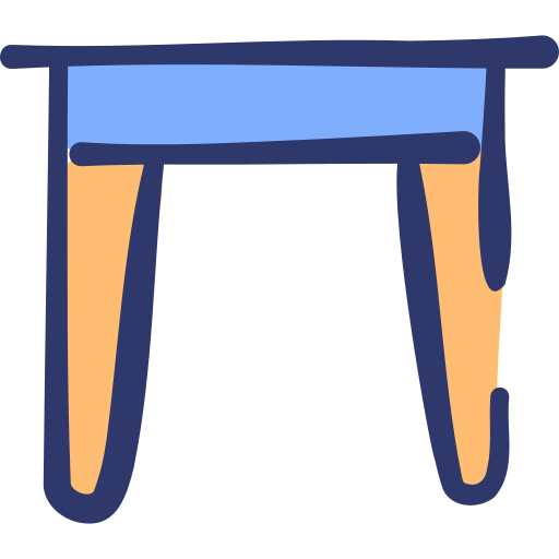 Стол Basic Hand Drawn Lineal Color иконка