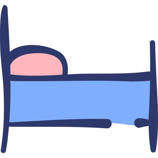 łóżko Basic Hand Drawn Lineal Color ikona