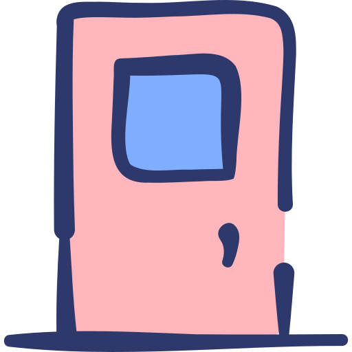 deur Basic Hand Drawn Lineal Color icoon