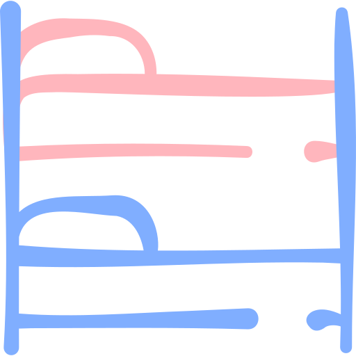 Łóżko piętrowe Basic Hand Drawn Color ikona