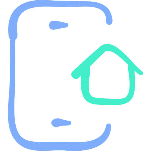 Smart house Basic Hand Drawn Color icon