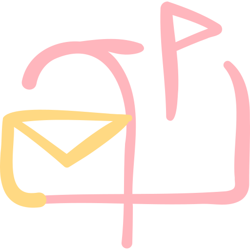 skrzynka pocztowa Basic Hand Drawn Color ikona