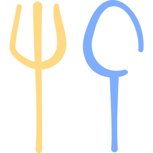 cuchillería Basic Hand Drawn Color icono
