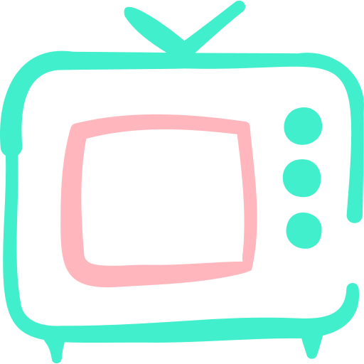 stary telewizor Basic Hand Drawn Color ikona