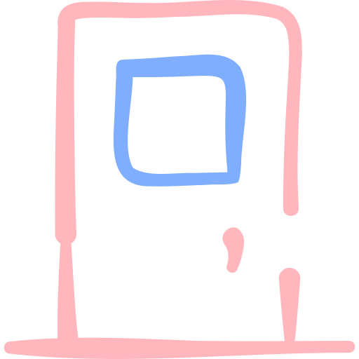 deur Basic Hand Drawn Color icoon