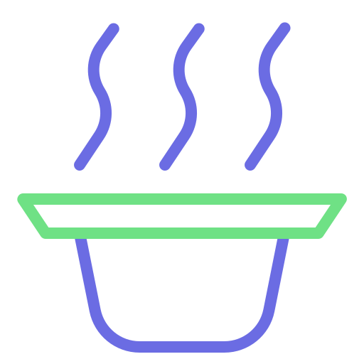 tazón de sopa Generic Outline Color icono