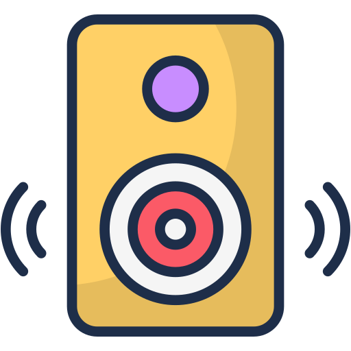 pudełko głośnikowe Generic Outline Color ikona