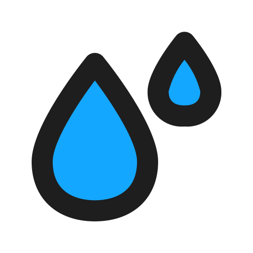 gotas de agua Generic Outline Color icono
