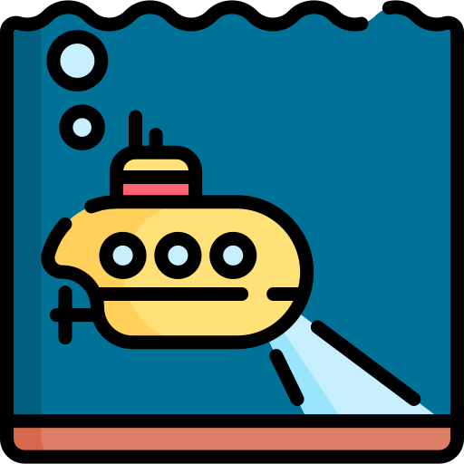 подводная лодка Special Lineal color иконка