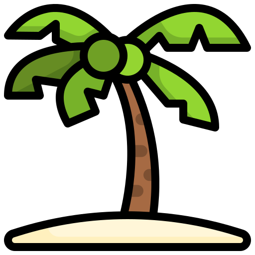 drzewo palmowe Surang Lineal Color ikona
