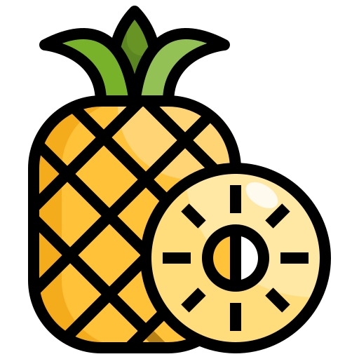 ananas Surang Lineal Color ikona