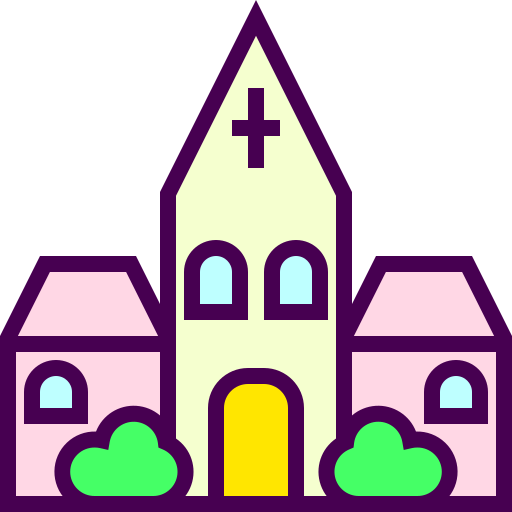 교회 Generic Outline Color icon