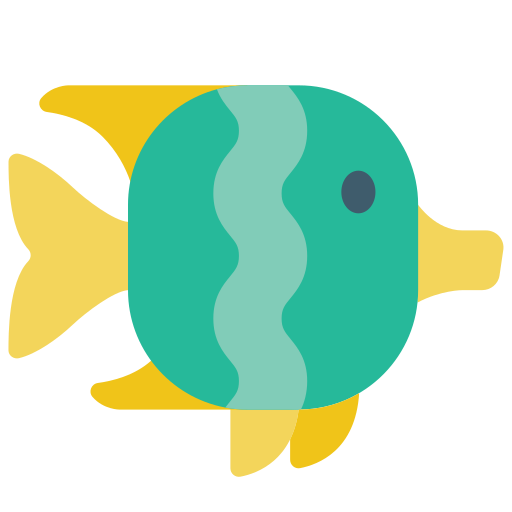 tropikalna ryba Basic Miscellany Flat ikona