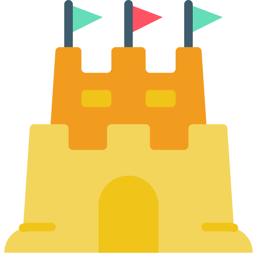 zamek z piasku Basic Miscellany Flat ikona
