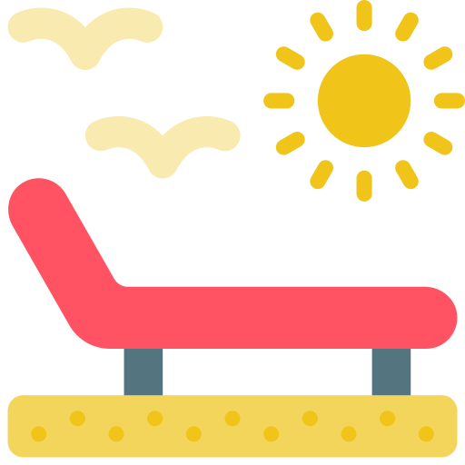 해변 의자 Basic Miscellany Flat icon