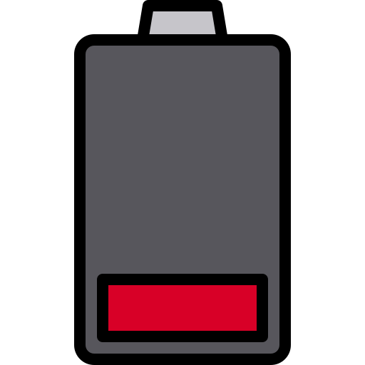 niski poziom baterii xnimrodx Lineal Color ikona